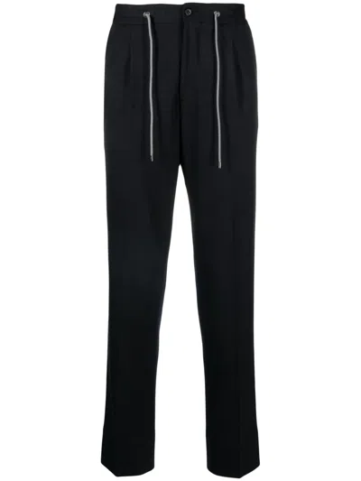 Corneliani Jersey Straight-leg Trousers In Blue