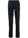 Corneliani Drawstring Tapered Trousers In Blue