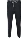 Corneliani Straight-leg Drawstring Trousers In Blau