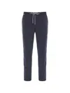 Corneliani Drawstring Trousers In Blue