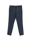 Corneliani Drawstring Trousers In Blue