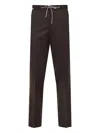 Corneliani Drawstring Trousers In Brown