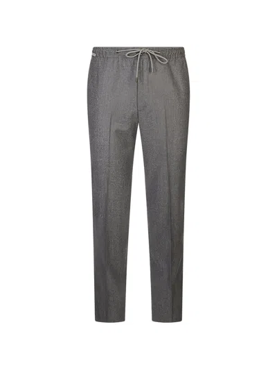 Corneliani Drawstring Casual Pants In Gray