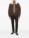 Corneliani Drawstring Virgin Wool Trousers In Brown