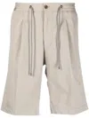 Corneliani Drawstring-waist Chino Shorts In Nude