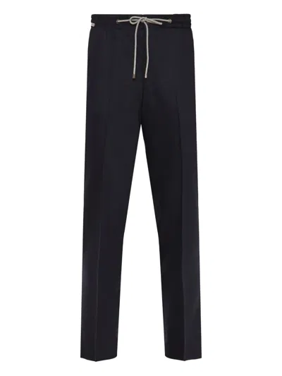 Corneliani Drawstring-waist Trousers In Black