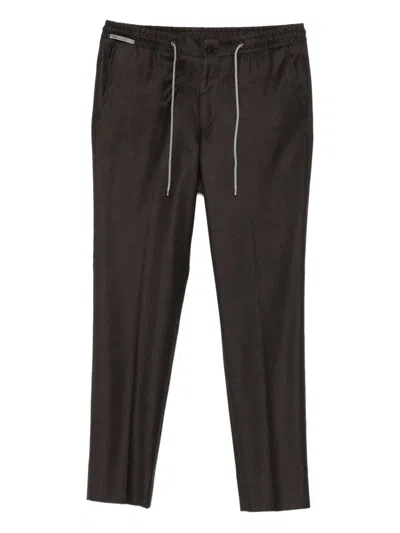 Corneliani Drawstring-waistband Trousers In Gray