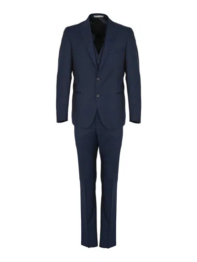 Corneliani Dress With Wool Vest In Blue Drop 7