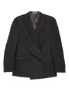 Corneliani Double-breasted Blazer In Black