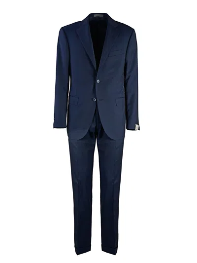 Corneliani Wool Dress In Blue