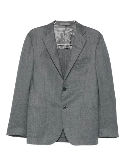 Corneliani Classic Gray Suit Jacket In Green
