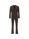 Corneliani Double-breasted Peak-lapel Suit In Brown