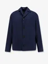 Corneliani Edge Virgin Wool And Silk Jacket In Blue