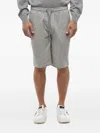 Corneliani Elasticated-drawstring Track Shorts In Gray
