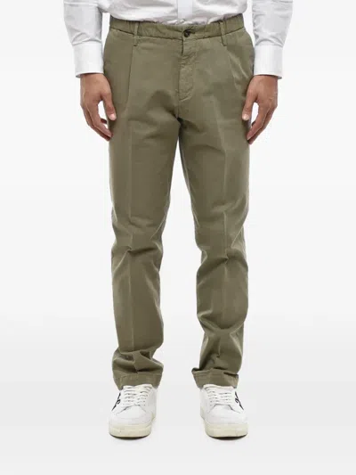 Corneliani Elasticated-waist Chino Trousers In Green