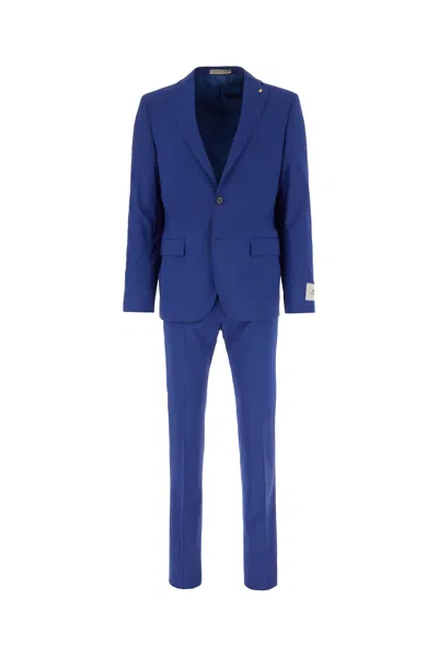 Corneliani Electric Blue Stretch Wool Suit