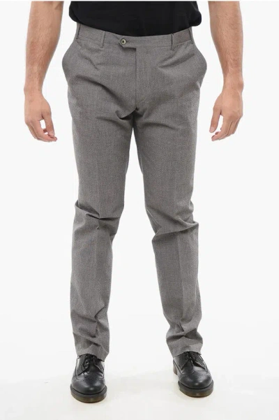 Corneliani Embossed Cotton Pants With Double Buttons Clousure