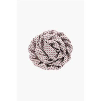 Corneliani Embroide Silk Lapel Women's Brooch