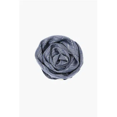 Corneliani Embroide Silk Lapel Women's Brooch