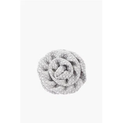 Corneliani Embroide Silk Lapel Women's Brooch
