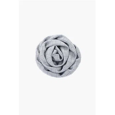 Corneliani Embroide Silk Lapel Women's Brooch