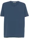 Corneliani Embroidered-logo T-shirt In Blue