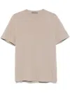 Corneliani Embroidered-logo T-shirt In Neutrals