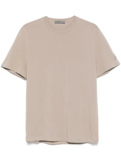 Corneliani Embroidered-logo T-shirt In Neutrals