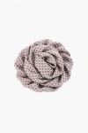 Corneliani Embroidered Silk Lapel Brooch