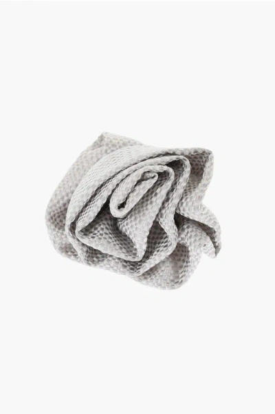 Corneliani Embroidered Silk Lapel Brooch
