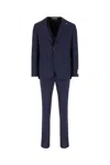 Corneliani Navy Blue Wool Suit In Blu