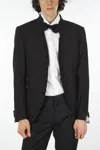 Corneliani Embroidered Virgin Wool Blazer In White