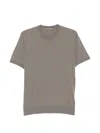 Corneliani Embroidered-logo T-shirt In Gray