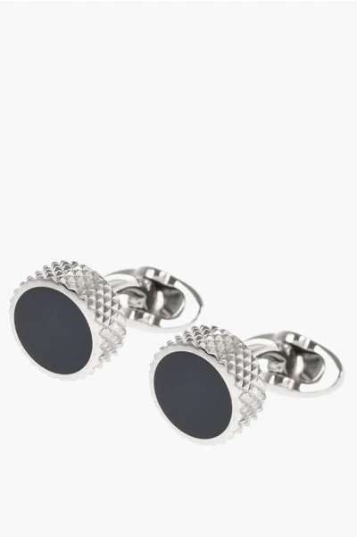 Corneliani Enameled Brass Cufflinks
