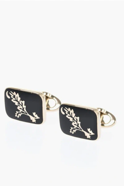 Corneliani Enameled Brass Cufflinks