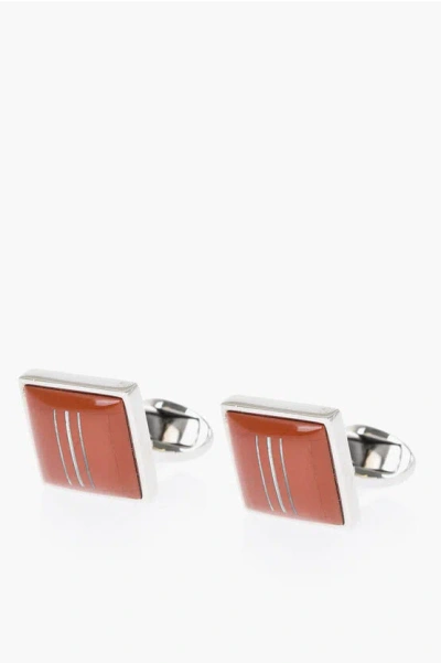Corneliani Enameled Brass Cufflinks