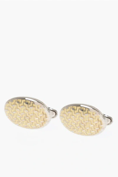 Corneliani Enameled Brass Cufflinks