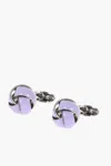 Corneliani Enameled Brass Cufflinks With Knot Motif