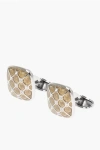 Corneliani Enameled Brass Cufflinks With Swarovskis
