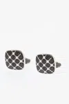 Corneliani Enameled Brass Cufflinks With Swarovskis