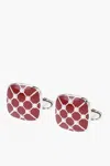 Corneliani Enameled Brass Cufflinks With Swarovskis