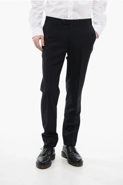 Corneliani Extrafine Virgin Wool Academy Pants In Black
