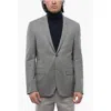 Corneliani Extrafine Virgin Wool Blazer With District Check Motif