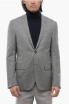 Corneliani Extrafine Virgin Wool Blazer With District Check Motif