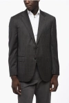 CORNELIANI EXTRAFINE WOOL ACADEMY BLAZER WITH DISTRICT CHECK PATTERN