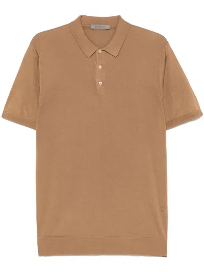 Corneliani Fein Gestricktes Poloshirt In Braun