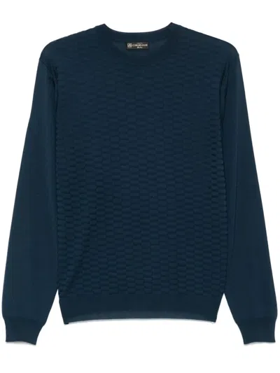 Corneliani Fine-knit T-shirt In 蓝色