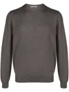 Corneliani Fine-knit Wool Jumper In Brown
