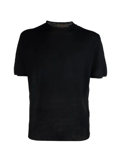 Corneliani Fine-knit T-shirt In Black