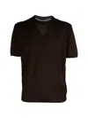 Corneliani Fine-knit T-shirt In Brown